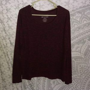 Maroon plush American Eagle sweater